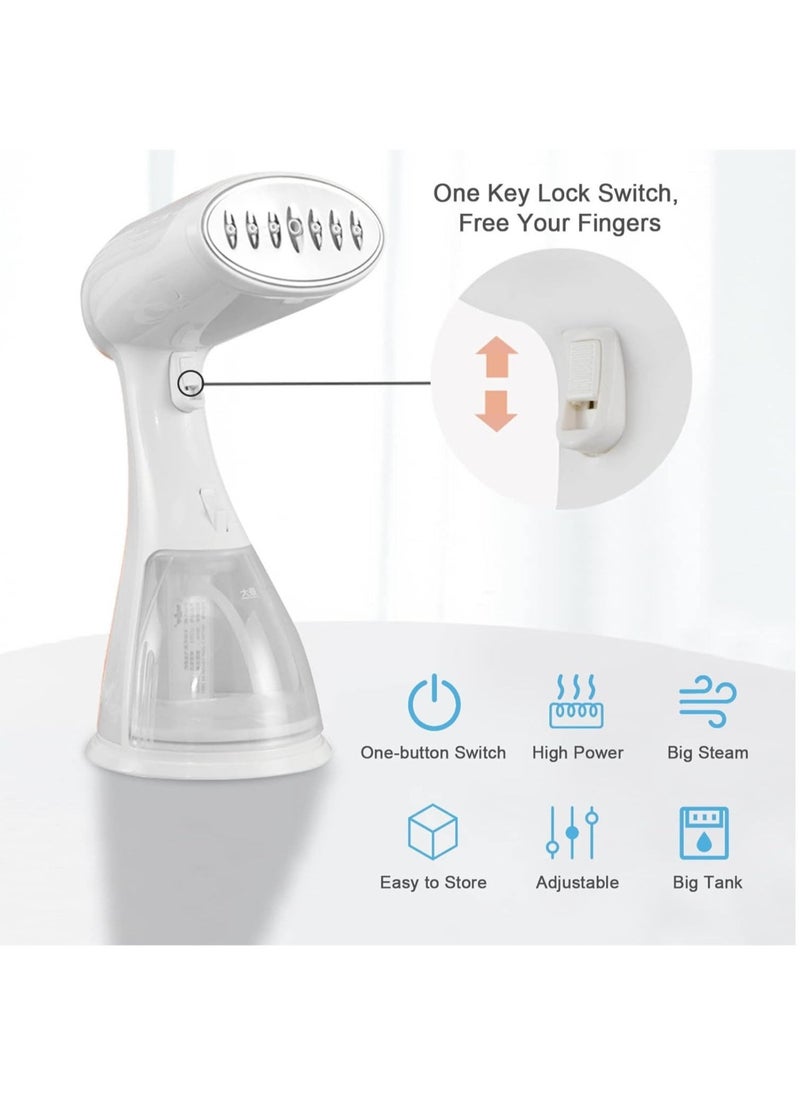 Denx Handheld Steam Iron Suitable For All Types Of Clothes With A Power Of 1500 Watts - White Color - Image 5