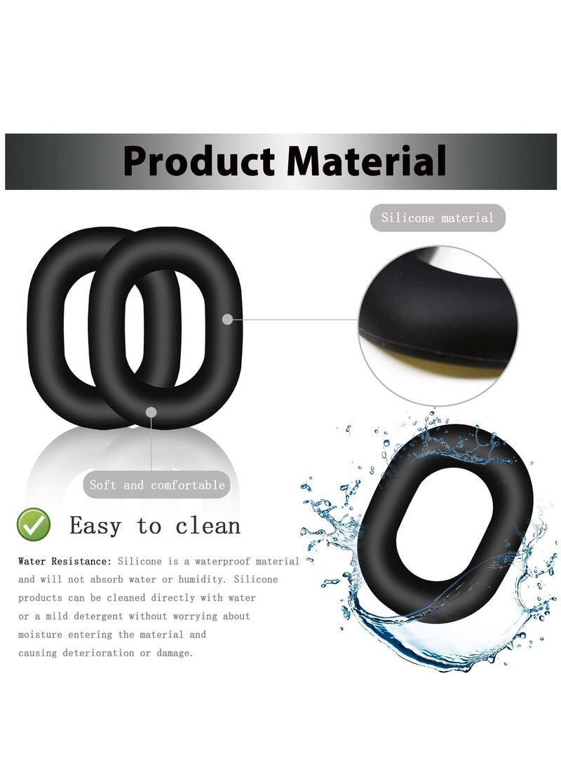 Soft Earpads Ear Pads for WH-1000XM5 Headphones Earmuff Easy-to-Clean Covers Earpads Covers Headset Accessories Soft Silicone Ear Pads (Black)  - Image 4