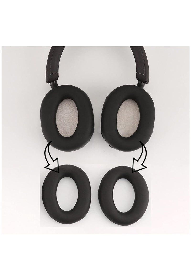 Soft Earpads Ear Pads for WH-1000XM5 Headphones Earmuff Easy-to-Clean Covers Earpads Covers Headset Accessories Soft Silicone Ear Pads (Black)  - Image 5