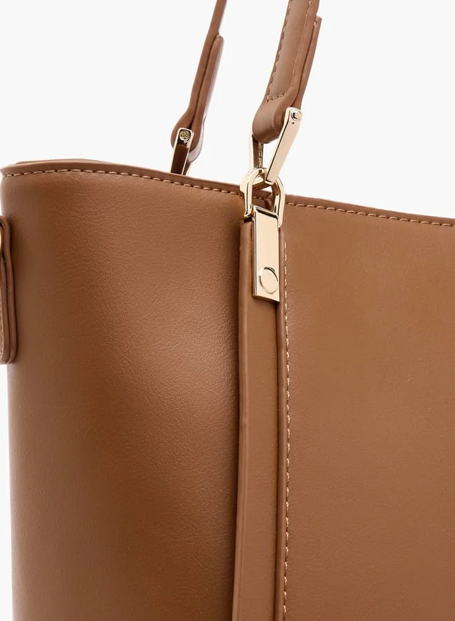 فلورا بيلا من شو إكسبرس Women's Monogram Print Tote Bag with Zip Closure and Double Handles