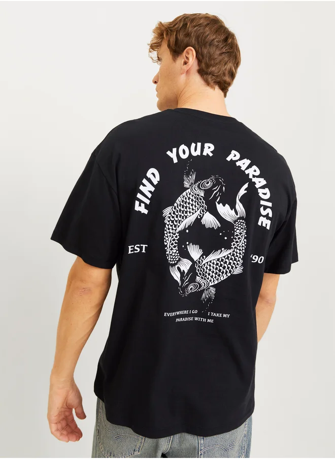 JACK & JONES Graphic Print Crew Neck T-Shirt