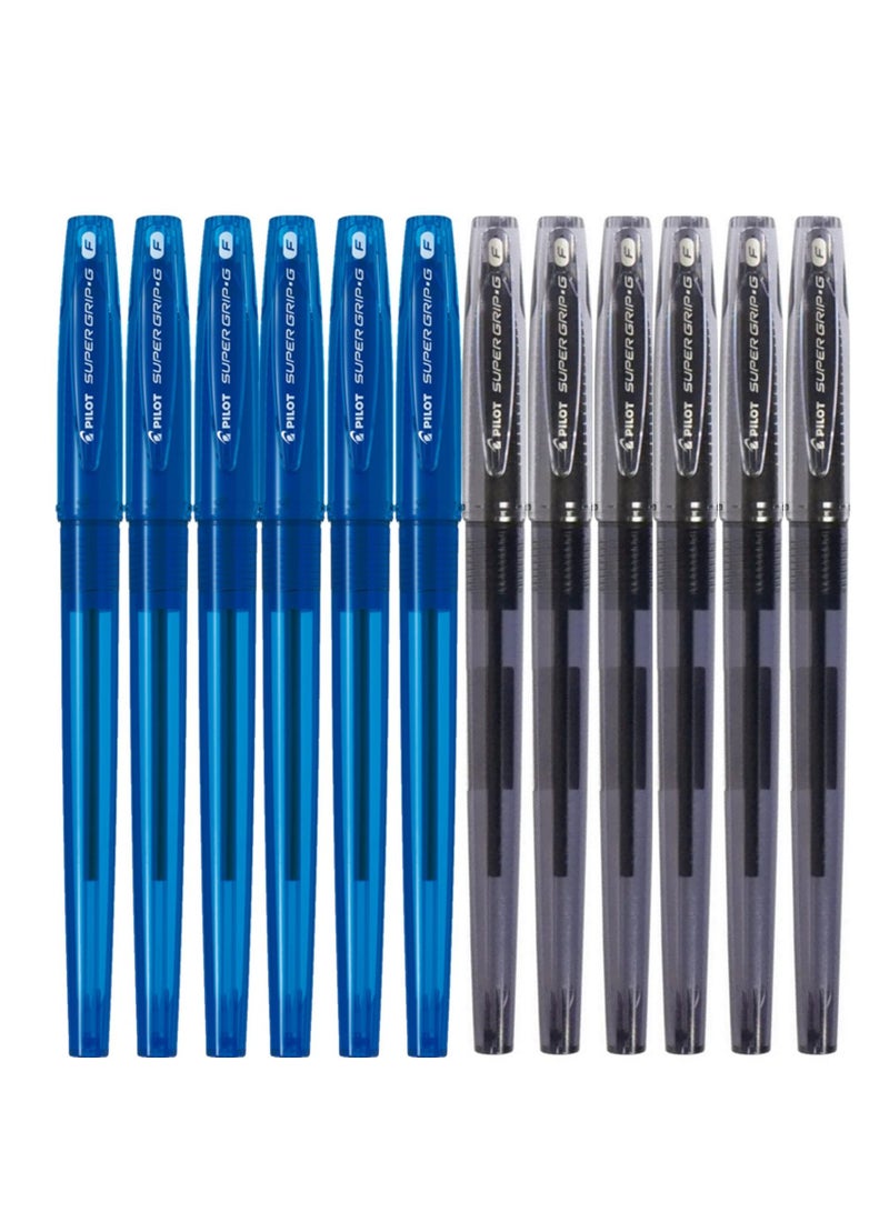 PILOT 12-Piece Supergrip Ballpoint Pen Fine Tip Multicolour - Image 1