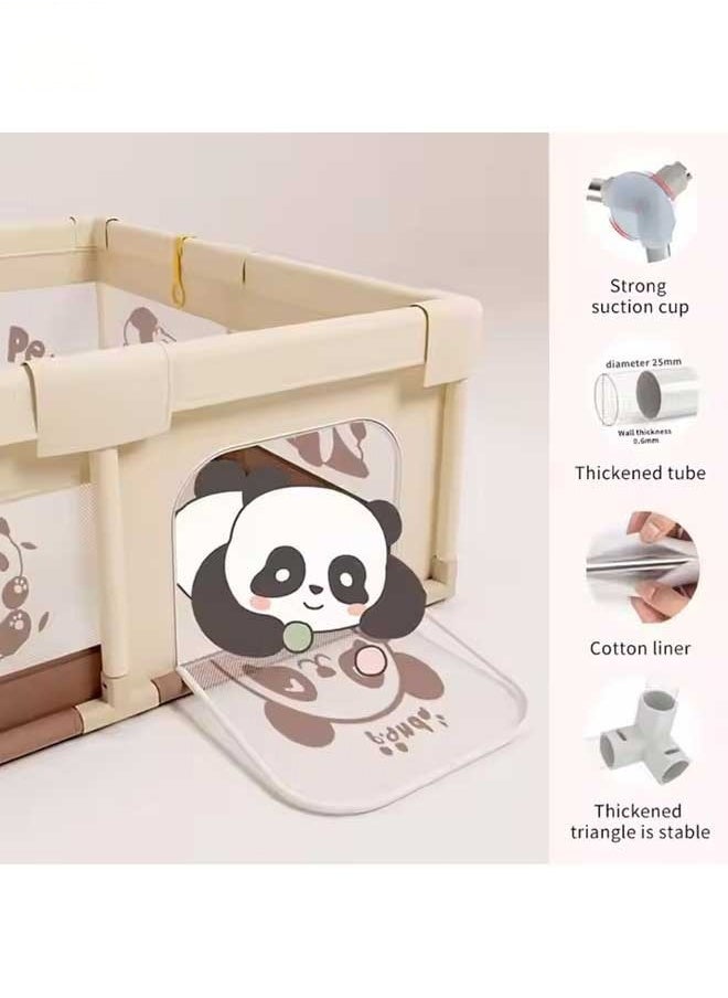 oldlaiben Baby Play Fence, Protective Fence, Baby Indoor Fence, Baby Activity Centre, With Breathable Mesh and Zipper Door, 150*180CM  - Image 3