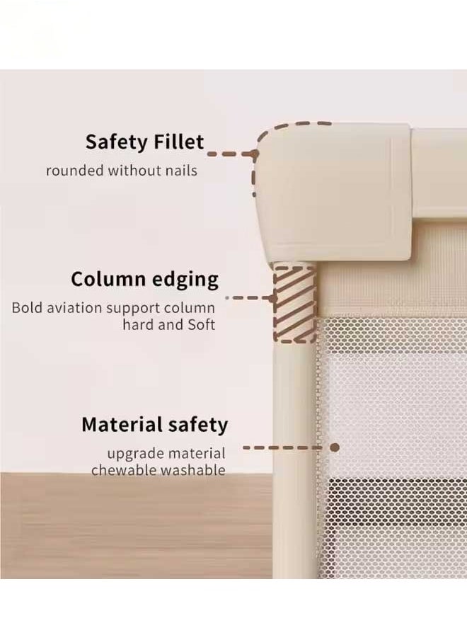 oldlaiben Baby Play Fence, Protective Fence, Baby Indoor Fence, Baby Activity Centre, With Breathable Mesh and Zipper Door, 150*180CM  - Image 4