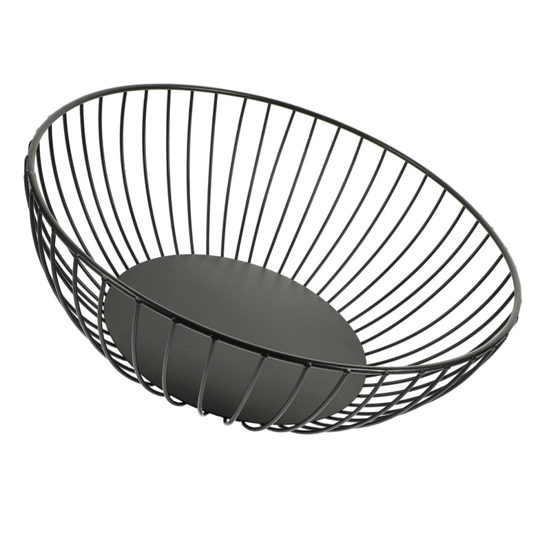 Black Metal Wire Fruit Bowl Modern Hollow Design for Kitchen Counter and Dining Table - Image 2
