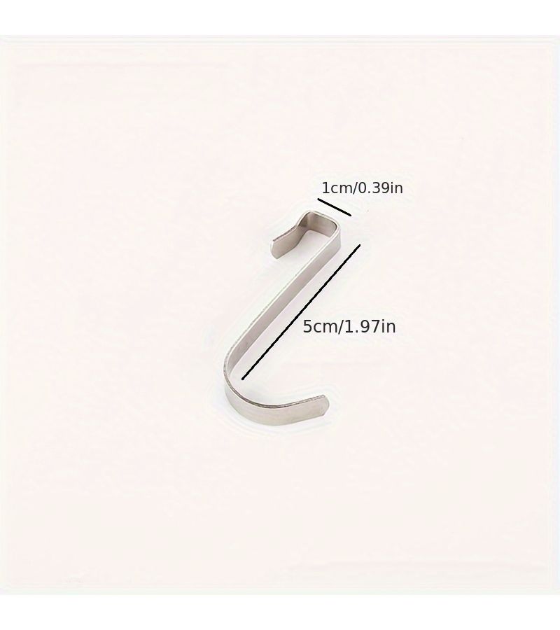 5 Pack Silvery S Shaped Hooks Stainless Steel Heavy Duty Multifunctional Hanging Hooks for Kitchen Bathroom Garden Space Saving Storage - Image 4