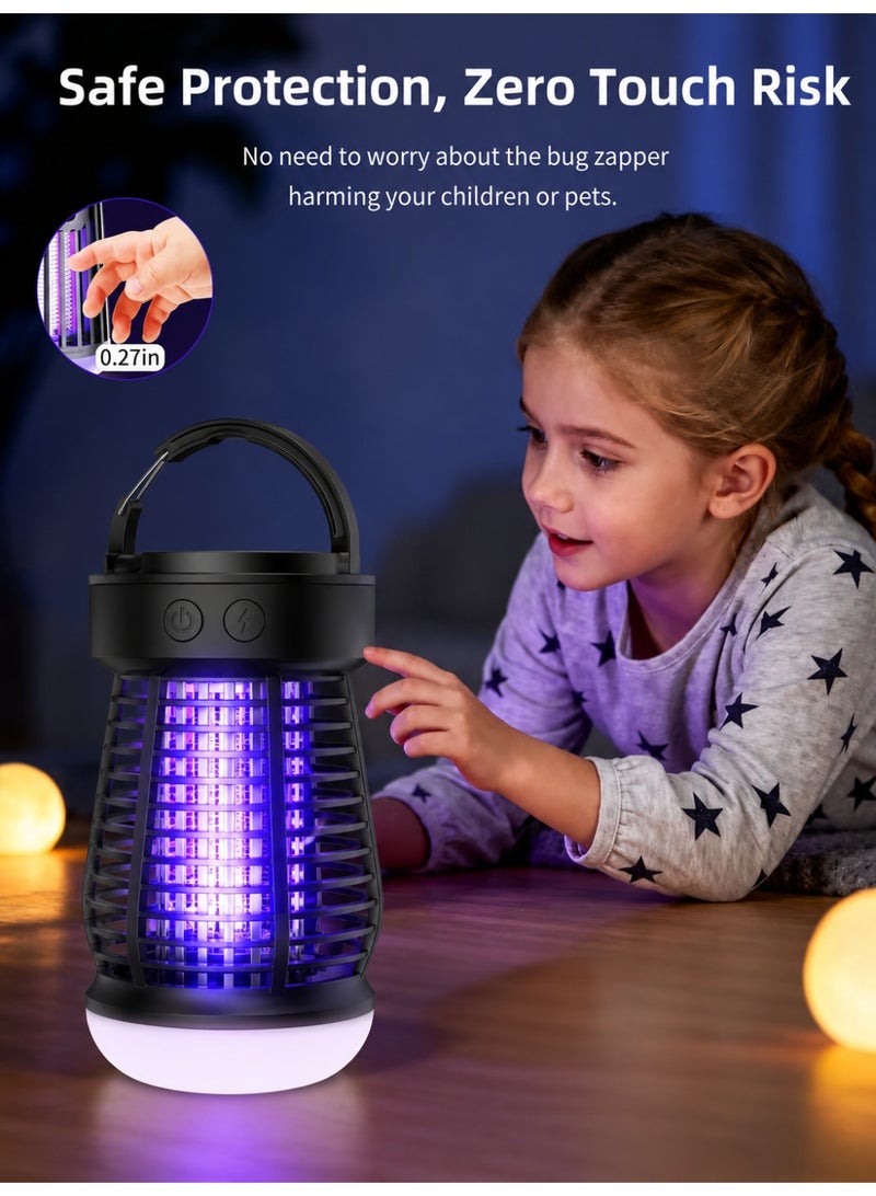 YXPRO Electric Bug Zapper, Rechargeable Mosquito Killer Lamp with LED Camping Light, 2-in-1 Portable Insect Zapper with 2000mAh Battery, USB-C Mosquito Trap for Home, Patio, Garden, Tent and Camping - Image 5