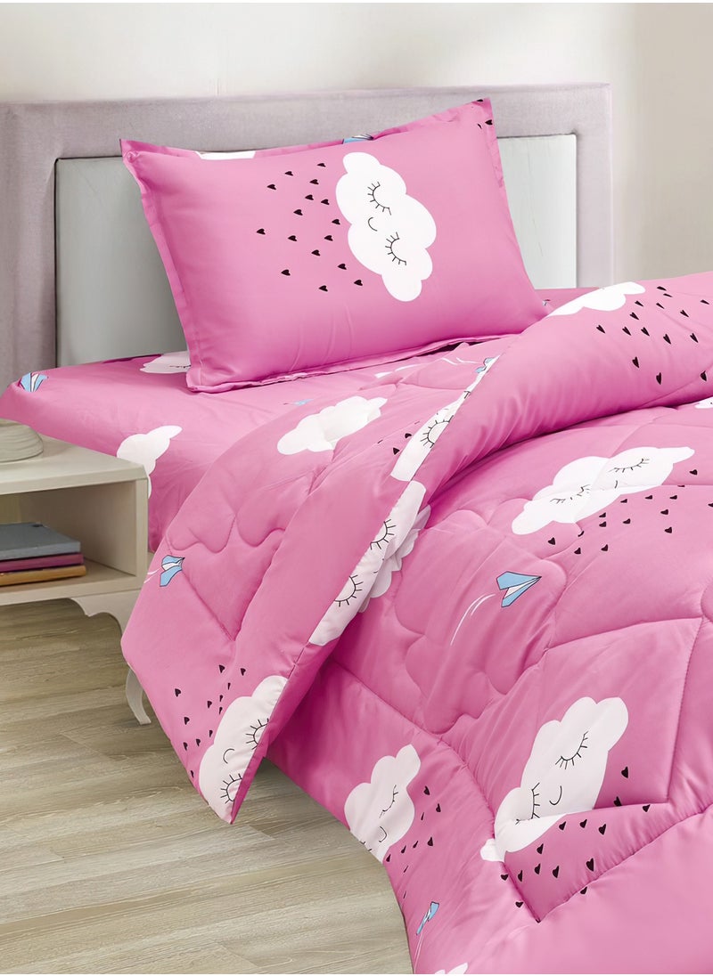 Ming Li 3-Piece kids Medium Filling Comforter set Reversible Bed Set Single Size 170x220 cm for Boys & Girls  - Image 3
