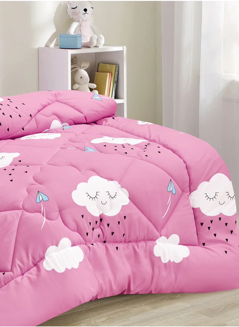 Ming Li 3-Piece kids Medium Filling Comforter set Reversible Bed Set Single Size 170x220 cm for Boys & Girls  - Image 4