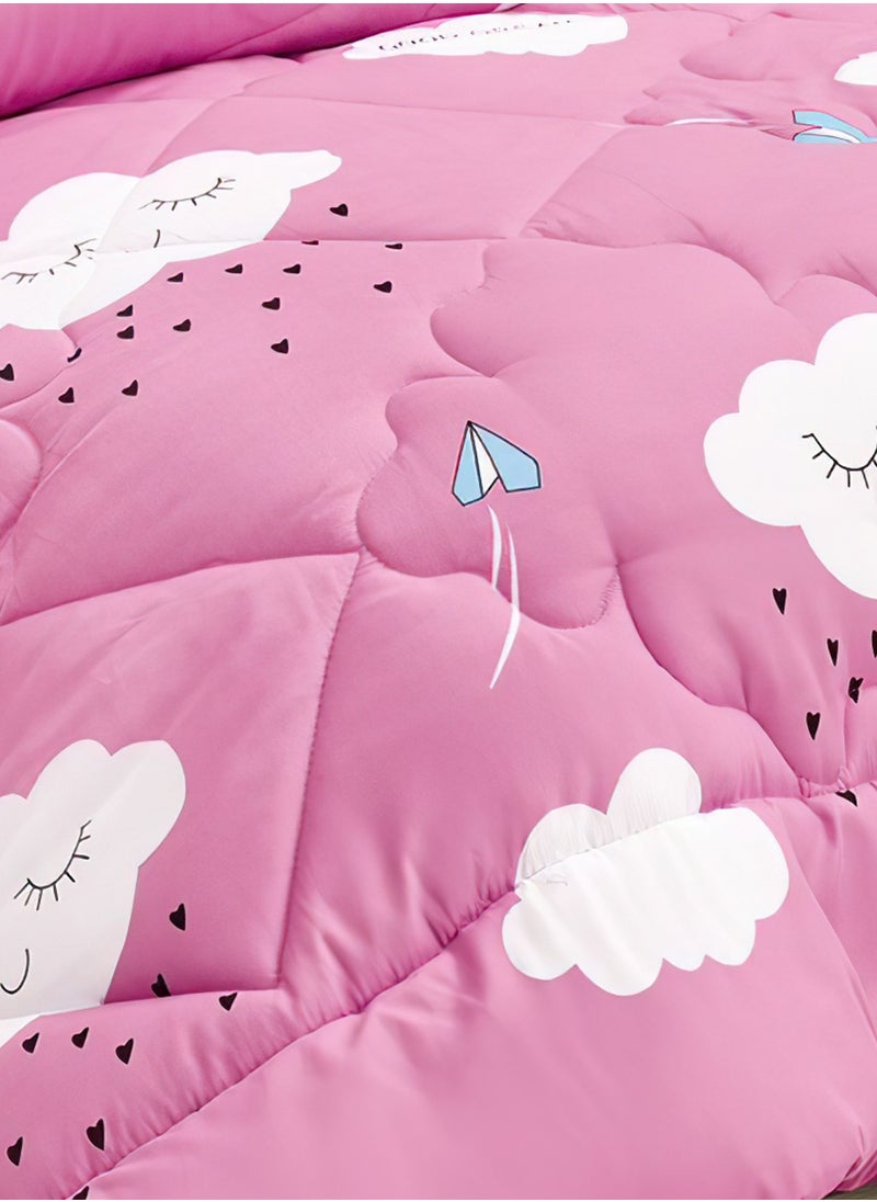 Ming Li 3-Piece kids Medium Filling Comforter set Reversible Bed Set Single Size 170x220 cm for Boys & Girls  - Image 5