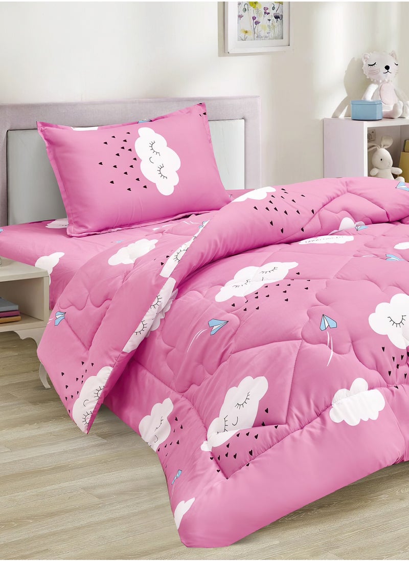 Ming Li 3-Piece kids Medium Filling Comforter set Reversible Bed Set Single Size 170x220 cm for Boys & Girls  - Image 2