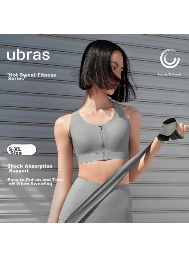 Ubras High-intensity Sports Bra, Women's Underwear, Wireless, Beautiful Back Brassiere, Cool Touch Style - Palm Leaf, Xl
