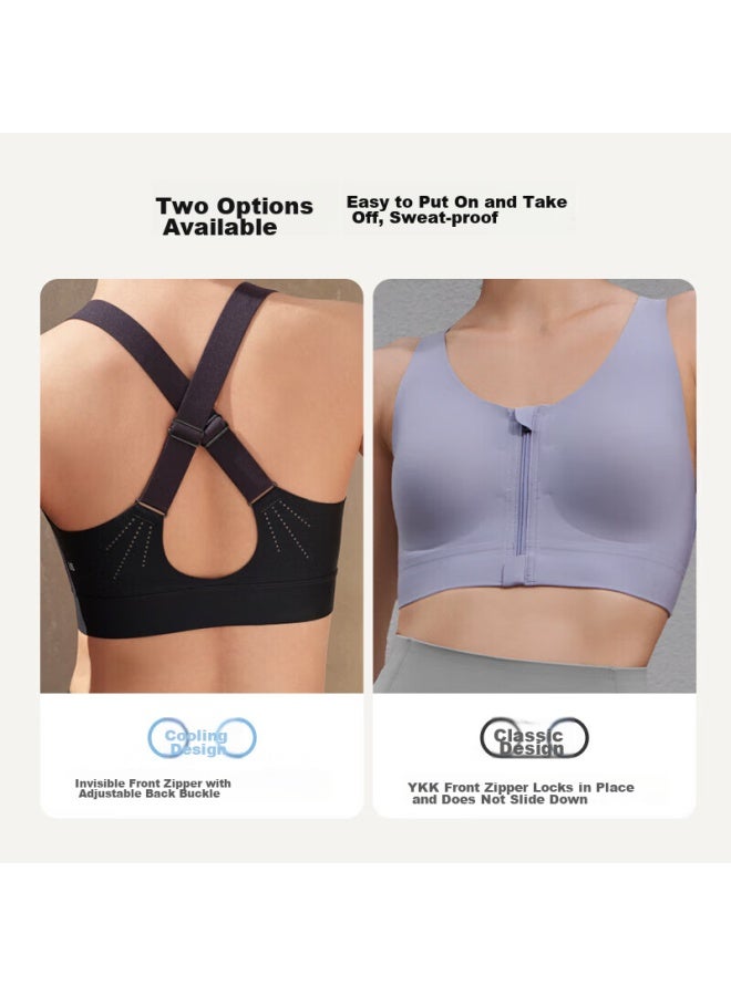 Ubras High-intensity Sports Bra, Women's Underwear, Wireless, Beautiful Back Brassiere, Cool Touch Style - Palm Leaf, Xl
