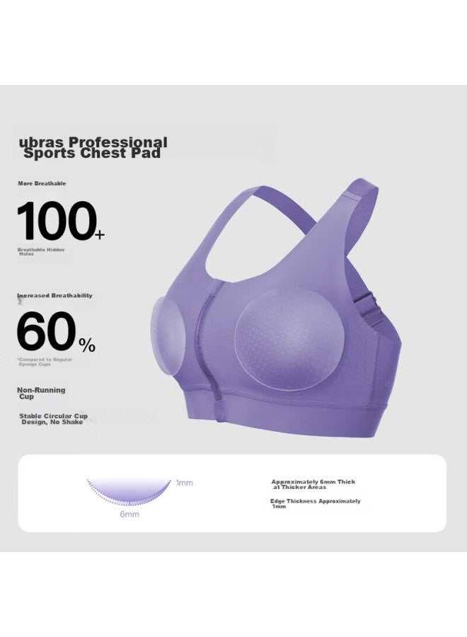 Ubras High-intensity Sports Bra, Women's Underwear, Wireless, Beautiful Back Brassiere, Cool Touch Style - Palm Leaf, Xl