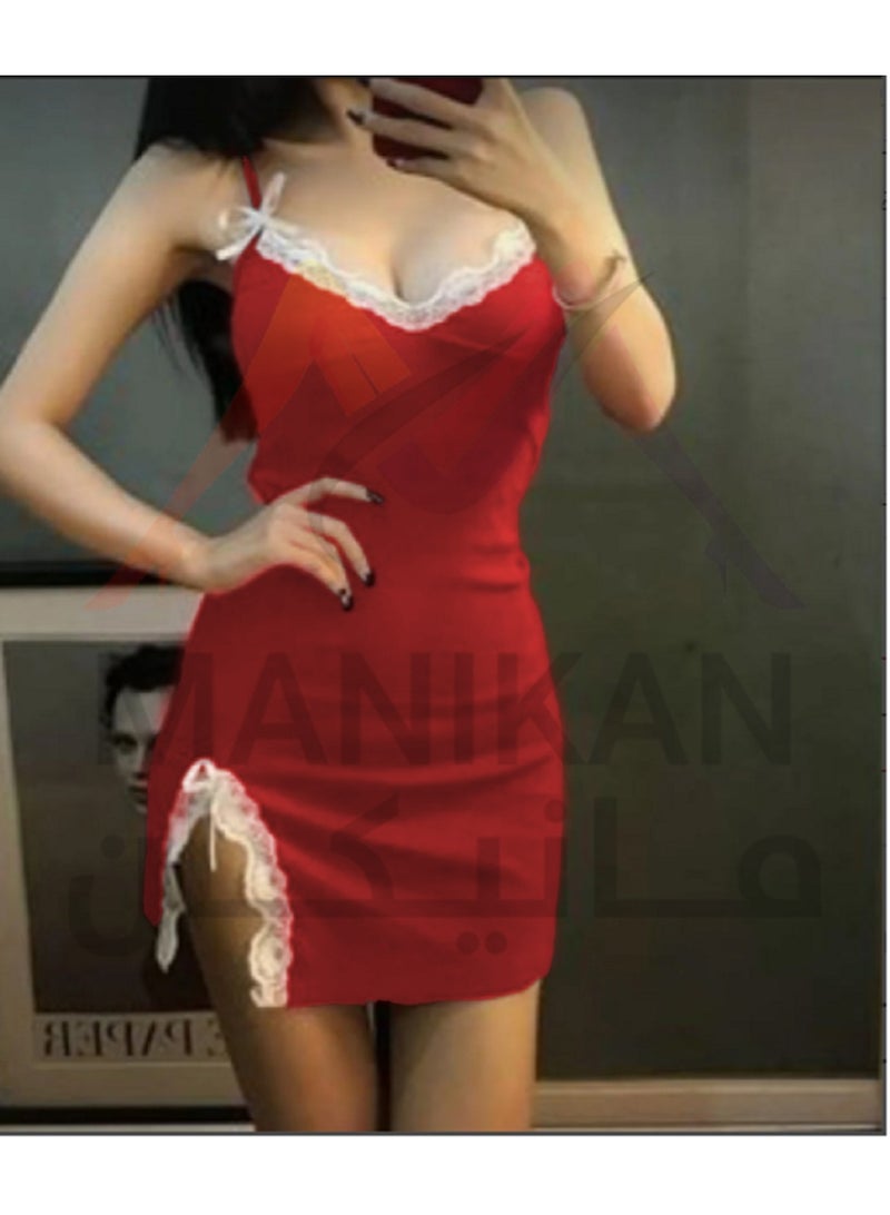 MANIKAN Women's clothing decorated with luxurious lace on the edges made of soft and comfortable cotton lycra with a comfortable design - Image 3