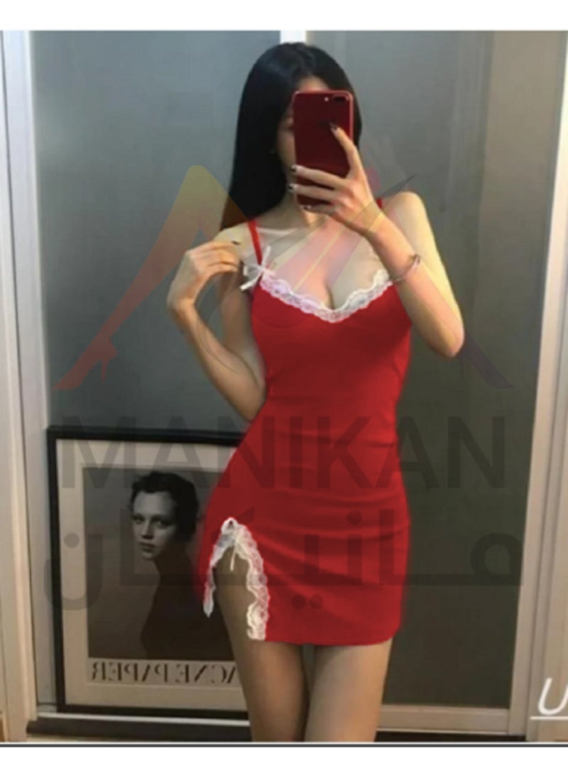 MANIKAN Women's clothing decorated with luxurious lace on the edges made of soft and comfortable cotton lycra with a comfortable design - Image 4