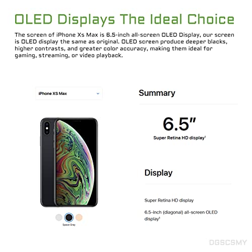 DGSCSMY [OLED] for iPhone Xs Max Screen Replacement 6.5" with Front Speaker Proximity Sensor OLED 3D Touch Display Digitizer Full Assembly Fix Tools Repair Front Glass A1921 A2101 A2102 A2103 A2104 - Image 4