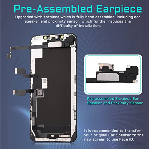 DGSCSMY [OLED] for iPhone Xs Max Screen Replacement 6.5" with Front Speaker Proximity Sensor OLED 3D Touch Display Digitizer Full Assembly Fix Tools Repair Front Glass A1921 A2101 A2102 A2103 A2104 - Image 3