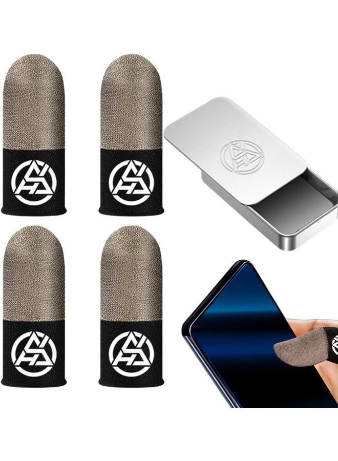 4 pcs Game Finger Sleeve,Breathable Finger Sleeves for Game Mobile Game - Thumb Sleeves for Smooth Extremely Thin, Finger Sleeves Fit Phone Tablet Devices - Image 4