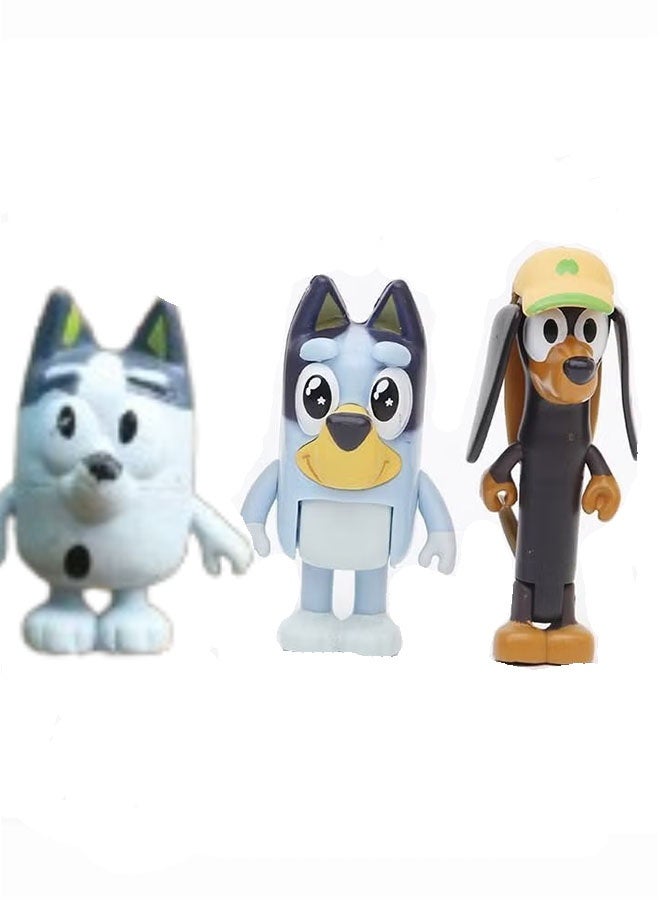 Sparklepals 10 pcs Sparklepals Bluey Family and Friends Set Action Figures 5-8cm  - Image 2