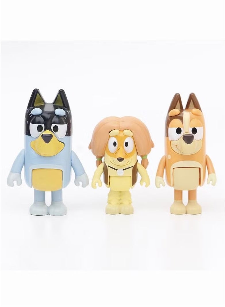 Sparklepals 10 pcs Sparklepals Bluey Family and Friends Set Action Figures 5-8cm  - Image 3