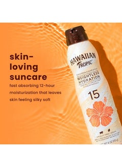 Hawaiian Tropic Hawaiian Tropic Weightless Hydration Clear Spray Sunscreen Spf 15 6Oz | Hawaiian Tropic Sunscreen Spf 15 Sunblock Oxybenzone Free Sunscreen Spray On Sunscreen Pack Spf 15 6Oz Each Twin Pack  - Image 4