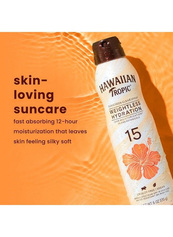 Hawaiian Tropic بخاخ واقي من الشمس خفيف الوزن من هاوايان تروبيك بعامل حماية من الشمس 15، 6 أونصة | بخاخ واقي من الشمس من هاوايان تروبيك بعامل حماية من الشمس 15، خالٍ من الأوكسي بنزون، عبوة واقية من الشمس بعامل حماية من الشمس 15، 6 أونصة لكل عبوة مزدوجة  - Image 4