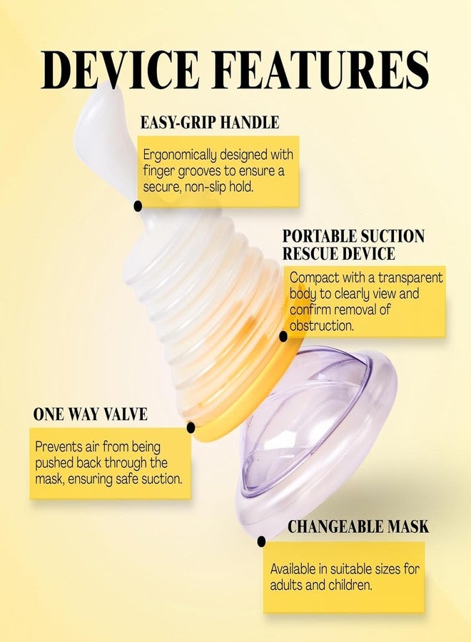 VENDICS Choking Rescue DeviceBaby Nasal Aspirator Nose Cleaner for Newborns, Manual Suction Nose Cleaner with Soft Silicone Tip for Infants & Toddlers Travel Kit(pack of 1) - Image 4