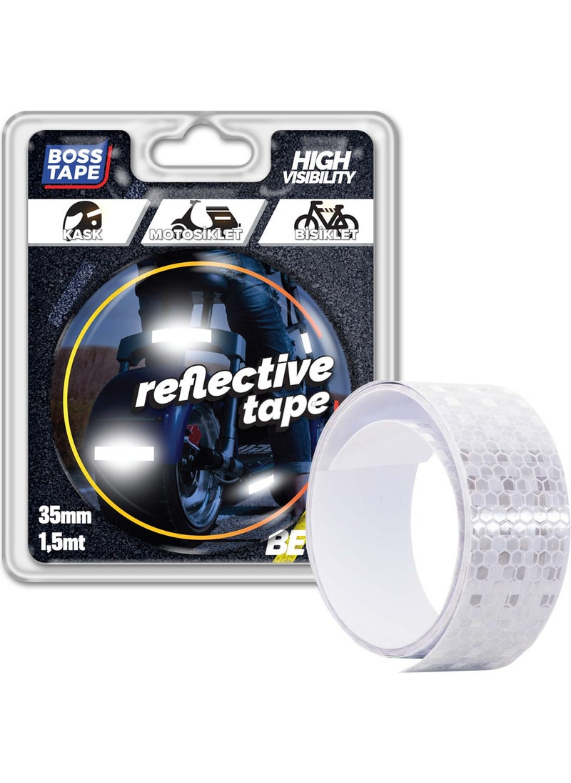 Reflective Cat Eye Tape Shining When Light Comes White Width: 35mm Length: 1.5m Motorcycle Bicycle Trailer - pzsku/ZD0B2CE316E9C37CA252CZ/45/_/1728052561/bfbcc00c-4f9b-44e9-8405-122241410ae9