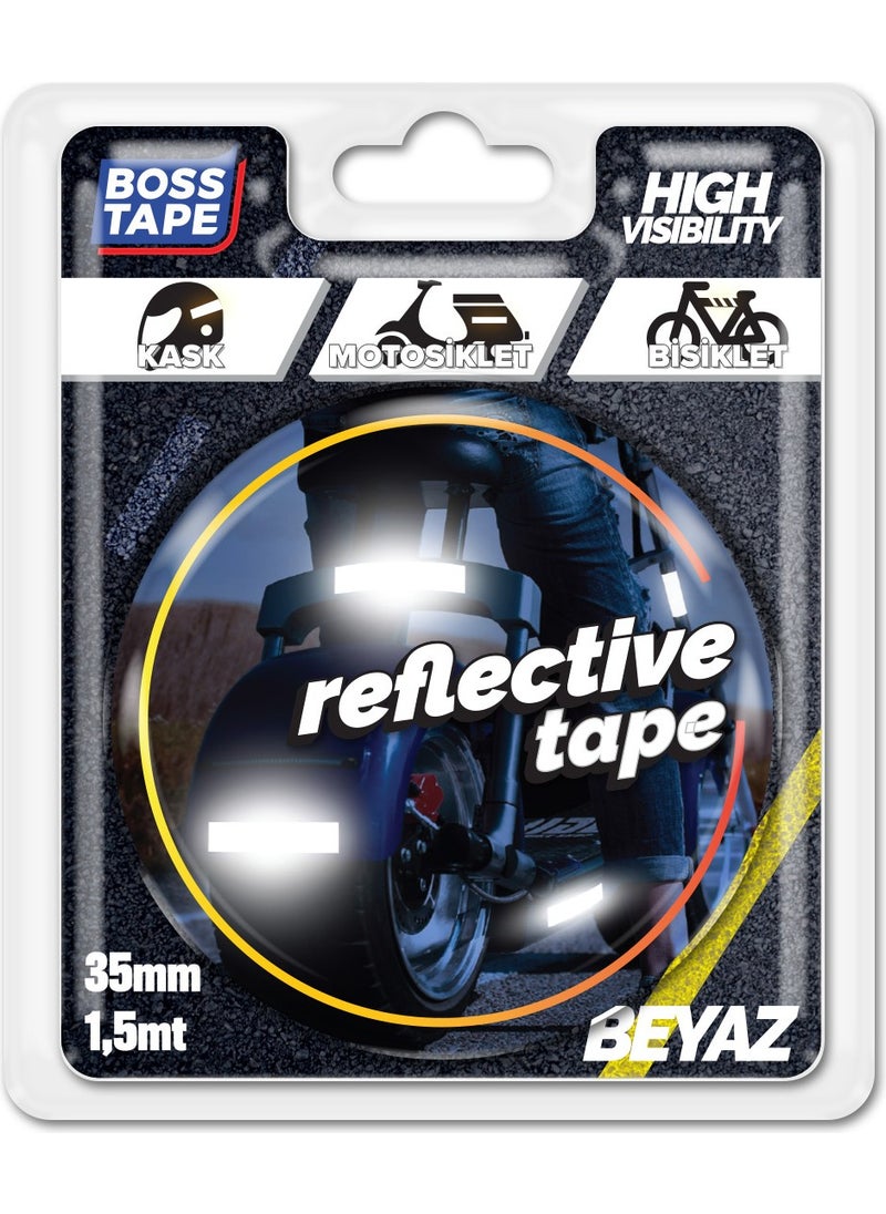 Reflective Cat Eye Tape Shining When Light Comes White Width: 35mm Length: 1.5m Motorcycle Bicycle Trailer - pzsku/ZD0B2CE316E9C37CA252CZ/45/_/1728052563/c5c1f96b-45c4-43a1-83be-37ea4569a324