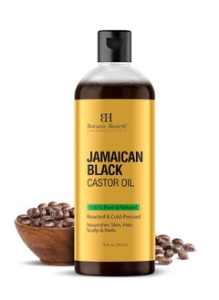 Botanic Hearth Botanic Hearth Jamaican Black Castor Oil (16 fl oz) | Roasted & Cold-Pressed | Promotes Hair Growth & Natural Skin Care | Ideal for Massage, Scalp, Hair & Nails  - Image 1