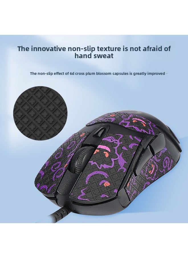 Generic - Suitable For Logitech G703/G603/G403 Mouse Anti-slip Sticker Special Sweat-absorbent Anti-sweat Side Sticker Foot Sticker Foot Mat Film-color:[half Pack] Rose Red Snowflake Pattern Mouse Sticker - Image 1