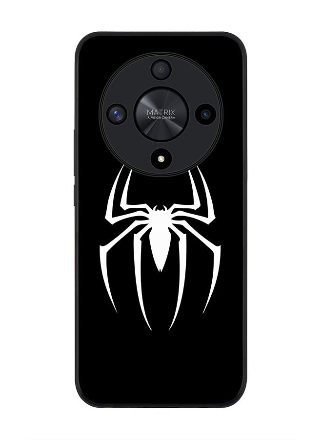 Stylizedd جراب بحافة سوداء متينة لهاتف Honor X9b، جراب ناعم ملائم لشكل الجسم بحواف مطاطية مرنة ومضاد للسقوط مع غطاء رفيع من جل TPU - Spidermark (أسود) - Image 1