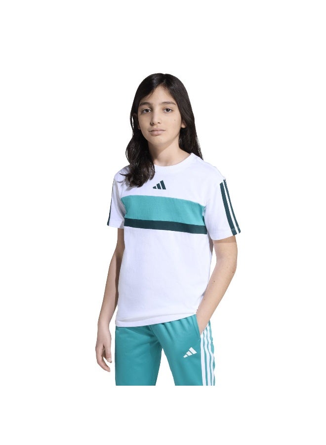 Adidas Adidas J 3S Tib T White T-Shirt (Short Sleeve) T-Shirts For Kids - Image 2