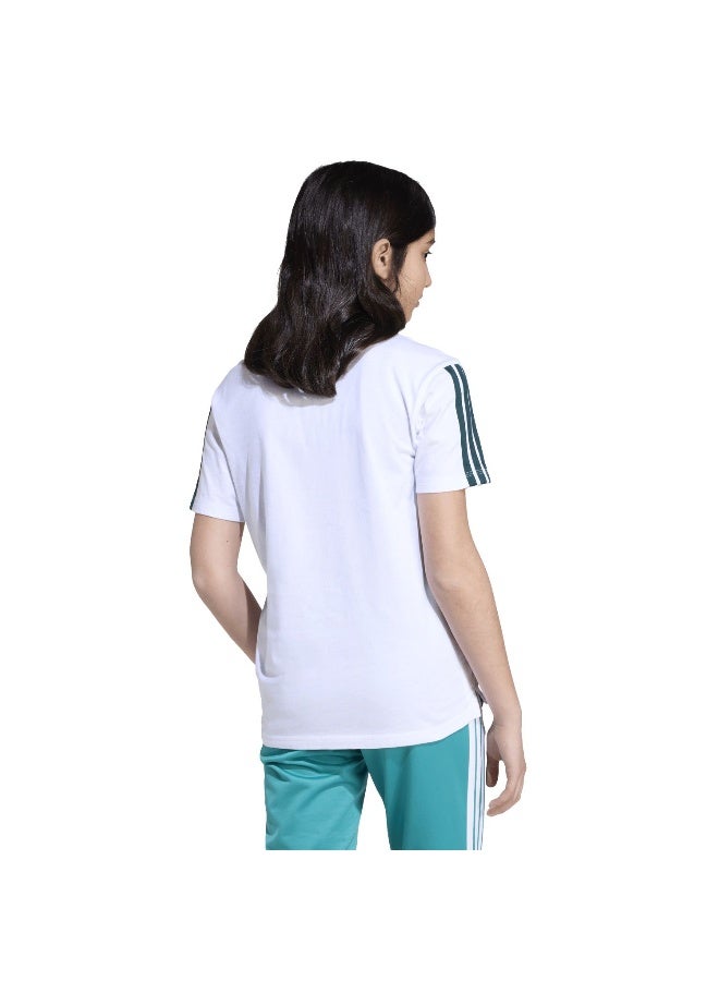 Adidas Adidas J 3S Tib T White T-Shirt (Short Sleeve) T-Shirts For Kids - Image 3