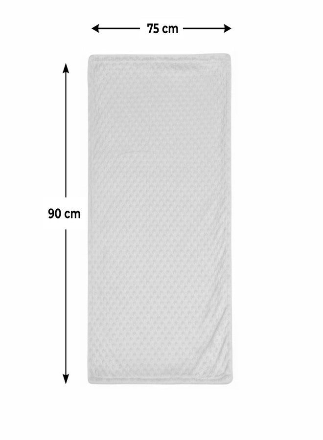 فوي دروب بطانية أطفال فائقة النعومة من فوي دروب | بطانية مزدوجة الطبقات دافئة للأطفال حديثي الولادة والرضع والأطفال الصغار | بطانية مريحة لسرير الأطفال وعربة الأطفال والسفر للأولاد والبنات (أبيض) - Image 3