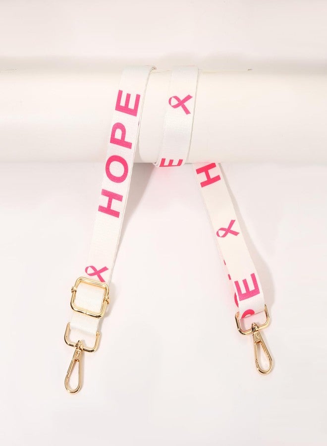 سيالكسهيني حقيبة يد نسائية للتوعية بسرطان الثدي، مزينة بشريط وردي مطرز، حقيبة كتف كروسبودي، إكسسوارات وهدايا للتوعية بسرطان الثدي (النمط أ) - Image 5