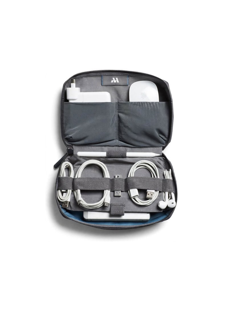 Mobcos Electronics Organizer Bag for Travel, Cable Organizer Pouch with Multiple Compartments, Zippered Storage Case for Chargers, USB Cables, Earphones, Adapters and Memory Cards, Black - Image 2