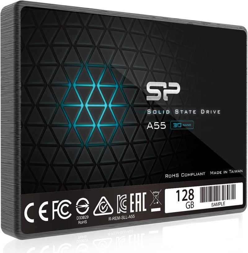 Silicon Power Ace A55 128GB 2.5" SATA III SSD, 3D NAND with SLC Cache, Up to 560MB/s, Internal Solid State Drive for Desktop Laptop Computer - Image 1