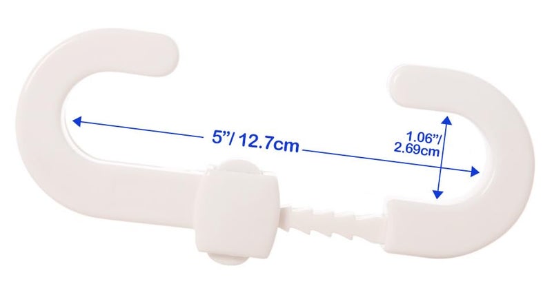 Dreambaby Secure -A-Lock - Child Proof Sliding Safety Locks - Suitable for Mushroom Knobs & D-Shaped Cabinet Door Handles - White - Model â€ŽL712 - Image 2