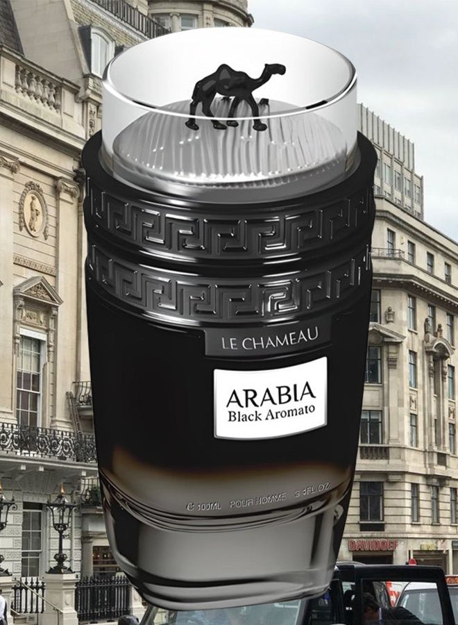 LE CHAMEAU 8 Pieces Arabia Black Aromato Perfume For Men 100ml EDP - Image 2