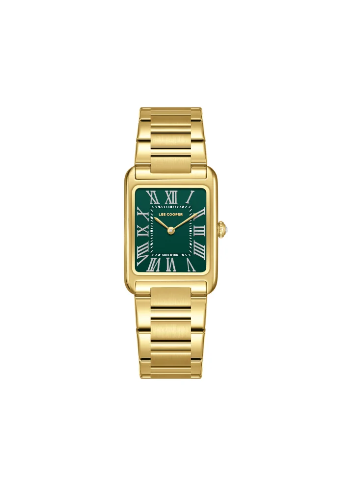لي كوبر Women's Analog Display Watch With Gold Metal Strap - LC08083.150