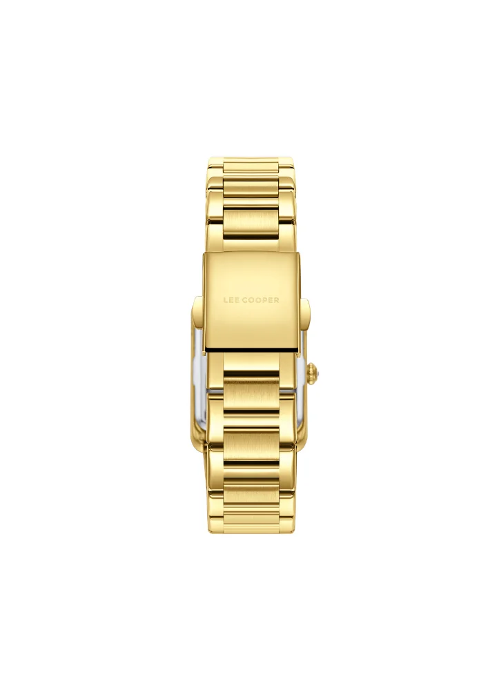 لي كوبر Women's Analog Display Watch With Gold Metal Strap - LC08083.150