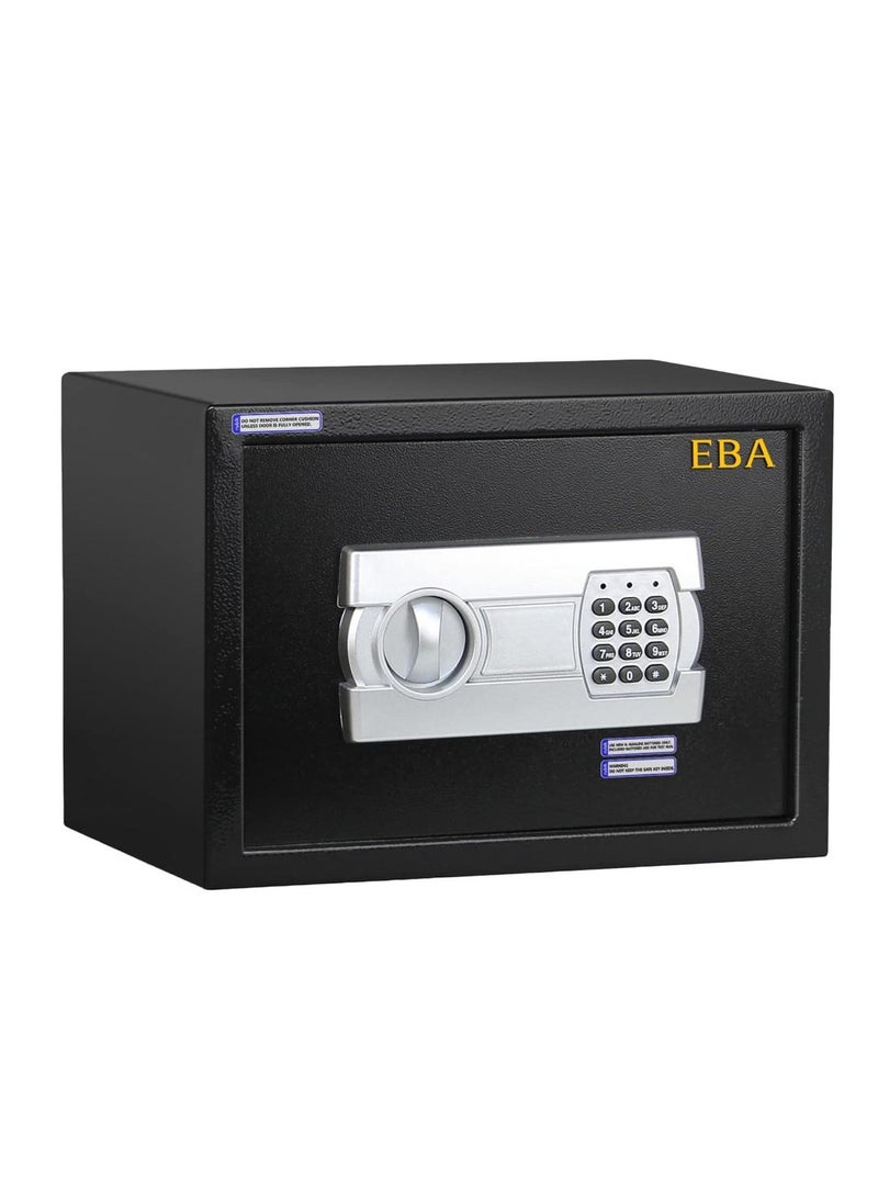 Easybusy - Safe Box A4 Document Size with Digital Lock and Override Key For Home Office Shop Business RB-25EGC (25x35x25cm) Black - Image 1