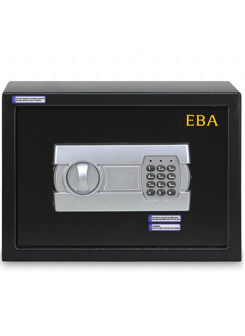 Easybusy - Safe Box A4 Document Size with Digital Lock and Override Key For Home Office Shop Business RB-25EGC (25x35x25cm) Black - Image 1