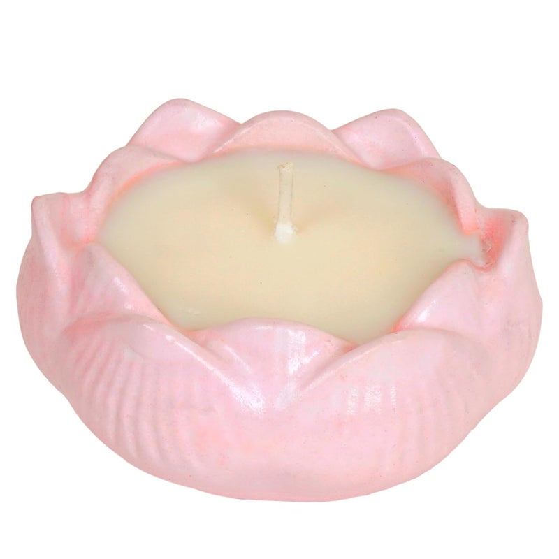 Nesa Nesa Lotus Concrete Candle Pink 100 Soy Wax Lily and Jasmine Scent Home Decor Candle Gifting  - Image 3
