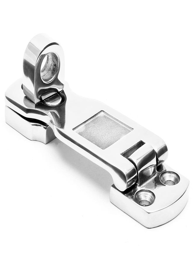 LifCratms 2Pcs Stainless Steel Marine Grade Door Hasps, 3 Inch Heavy Duty Door Hasp with Turning Padlock Eye Mount Swivel Safety Hasp with Screws - Image 3