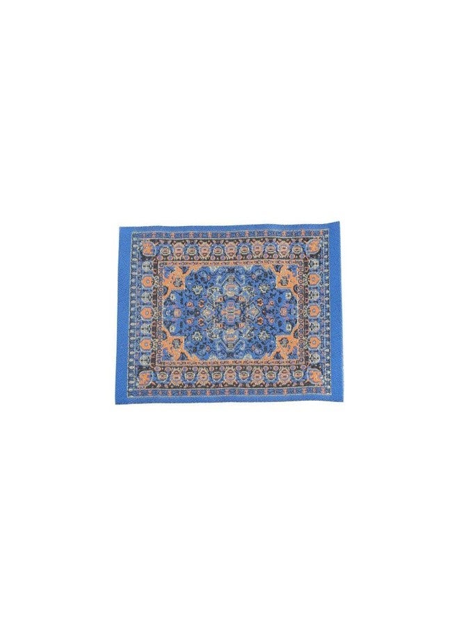 Kopida 1/12 Miniature Rugs Dollhouse Carpet Floral Pattern Flooring Dollhouse Decoration Accessories Miniature Weaving Rug, 4pcs - Image 3