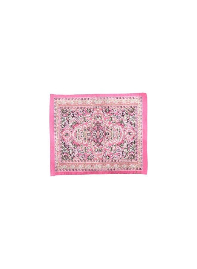 Kopida 1/12 Miniature Rugs Dollhouse Carpet Floral Pattern Flooring Dollhouse Decoration Accessories Miniature Weaving Rug, 4pcs - Image 2