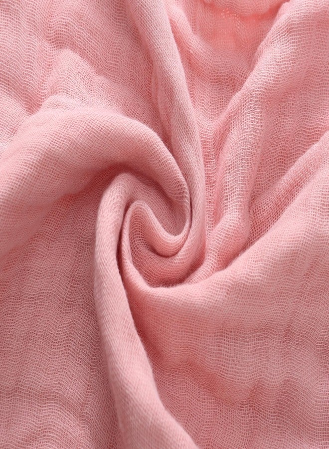 SnugOre Muslin Hooded Baby Towels Baby Bath Towel with 100%, 32x32 Inch Cotton Super Soft Super Absorbent, Suitable for Newborn Care and Young Children Up to 3 Years Old（Light Pink & Dark Pink） - Image 4
